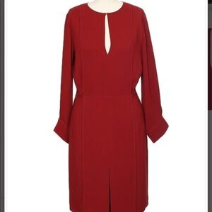 Stella McCartney crimson red belted mini dress 40
